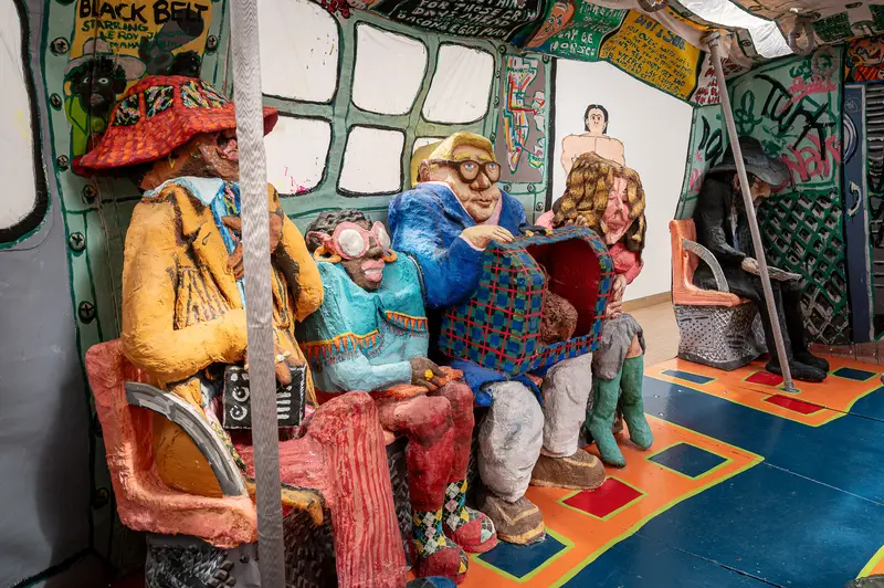 Interior View of Red Grooms and Mimi Gross Ruckus Manhattan Subway Sculpture