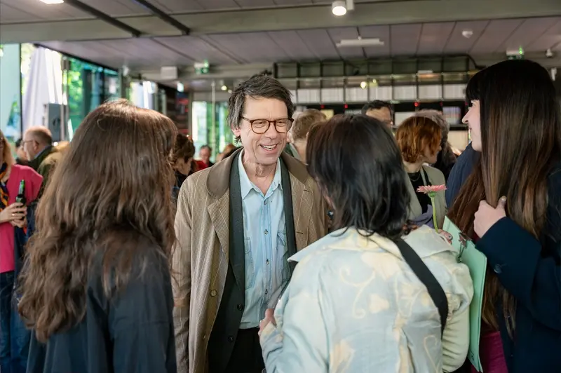 Visitors Networking at "Lebt und Arbeitet in Wien" Opening Reception, Kunsthalle Wien