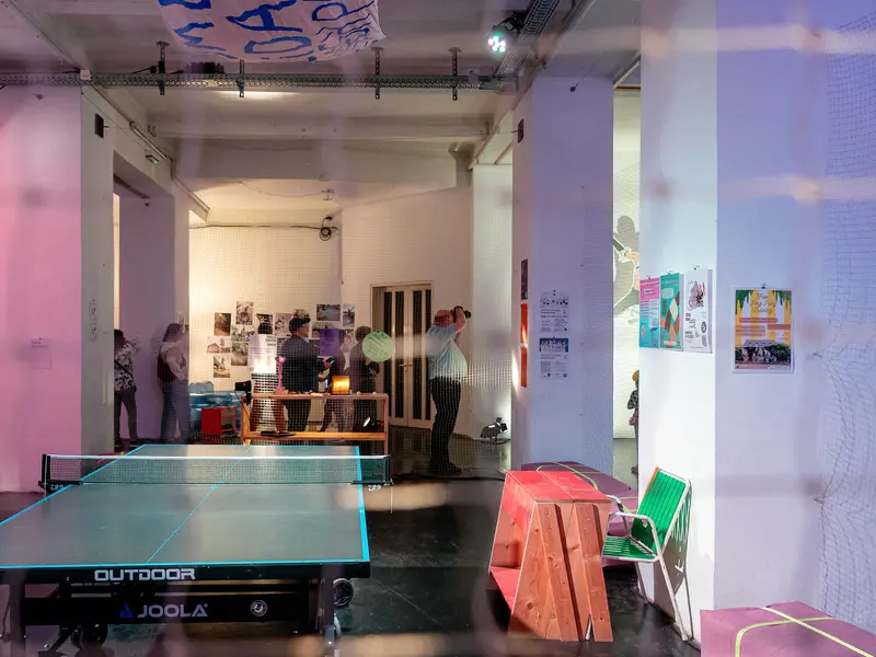 Community Recreation Space with Ping Pong Table and Youth Activities