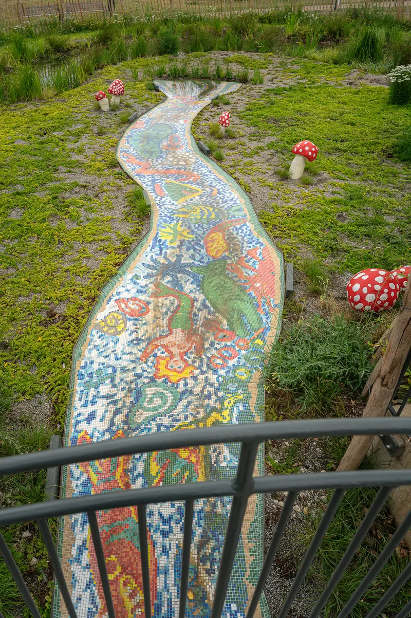 Märchenbach Mosaic Pathway at Bank Austria Park, Vienna-Floridsdorf