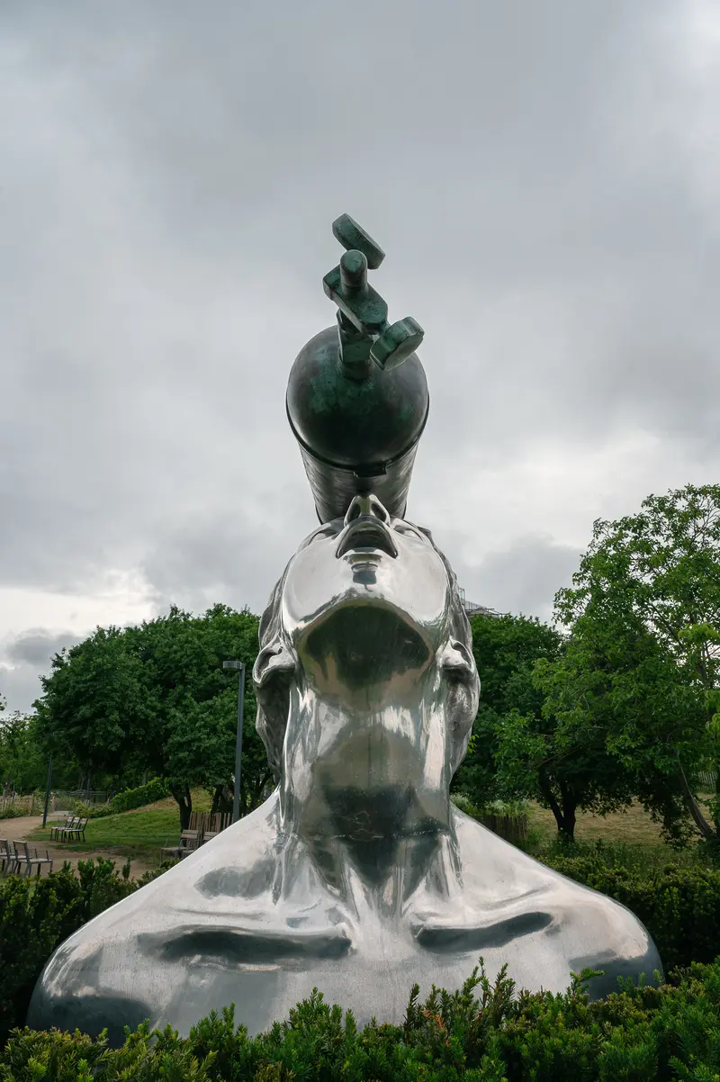 Stacked Figures on Sphere, Bank Austria Park, Vienna, 2025