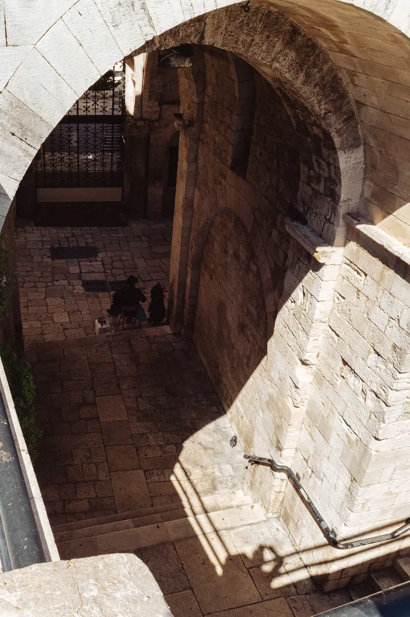 Medieval Brick Archway and Corridor Interior