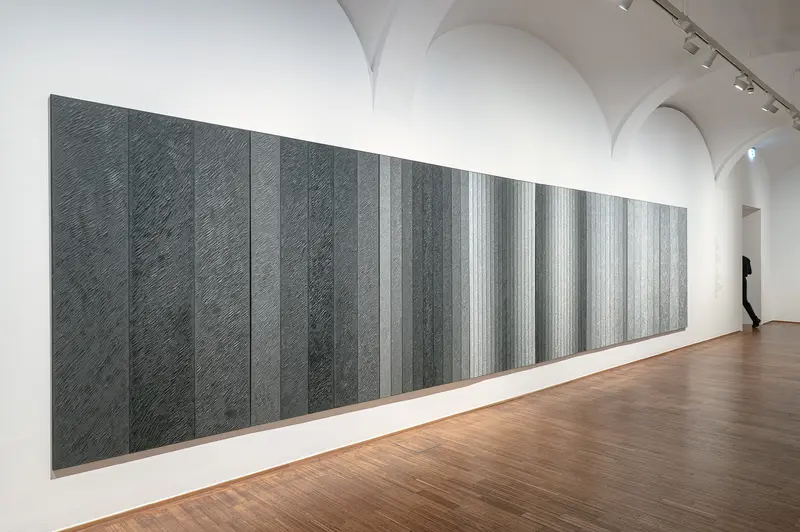Minimalist Monochromatic Installation in Contemporary Gallery Space