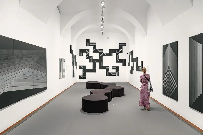 Contemporary Art Installation in Modernist Gallery Space