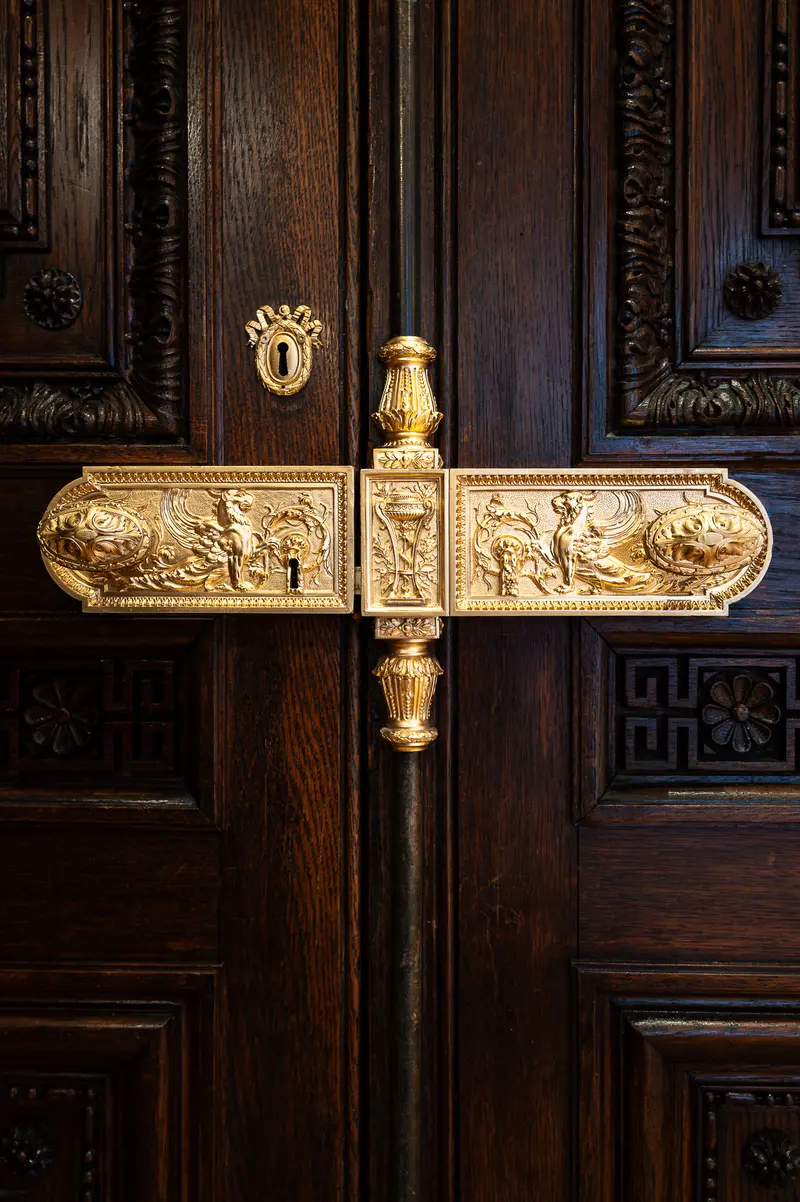 Ornate Gilded Door Handle at Palais Chotek Vienna