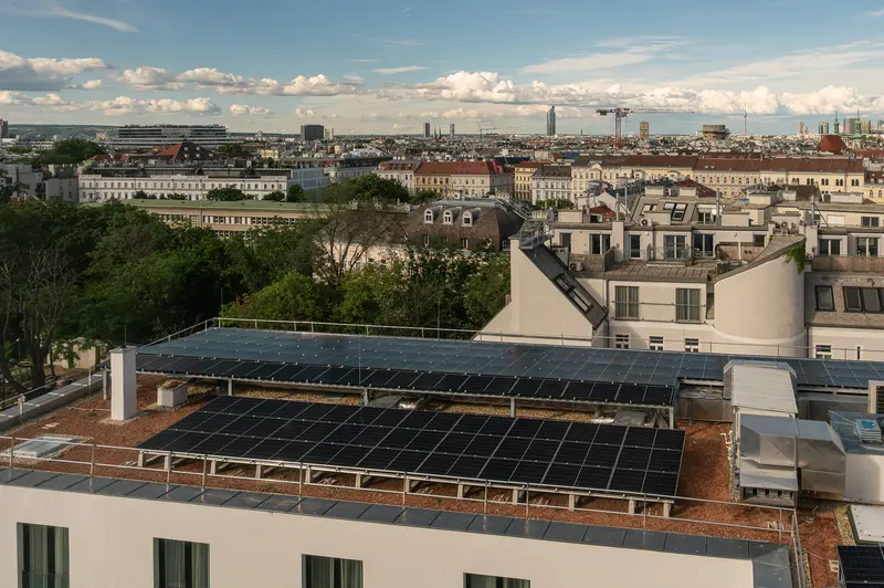 Solar Panels on Vienna Rooftop During IgersWalk Photo Meetup