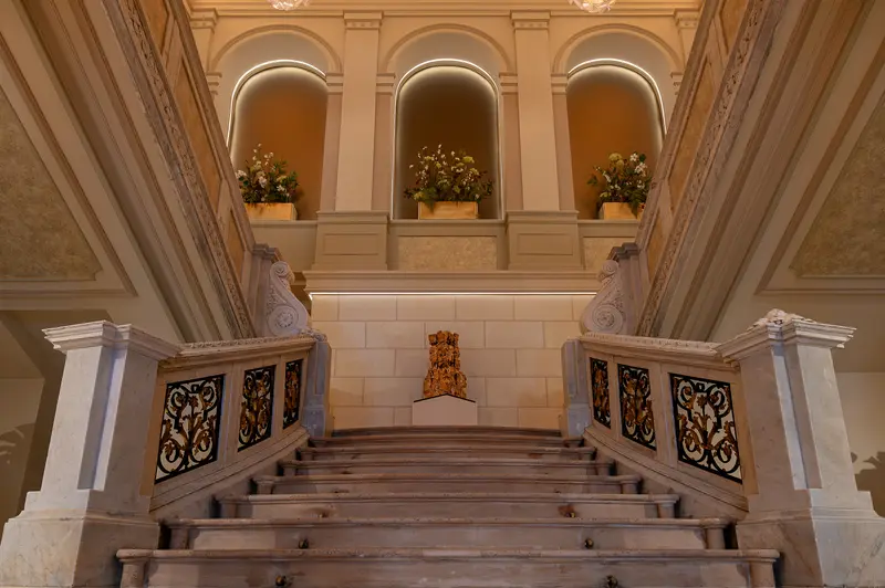 Grand Staircase with Ornate Railings at Palais Chotek Vienna