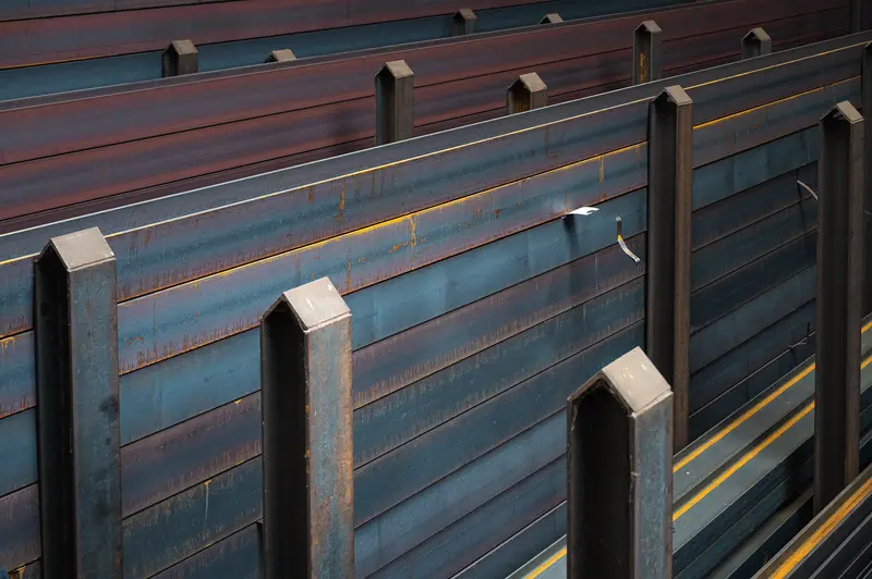 Stacked Steel Flat Bars with Mill Scale at Frankstahl Guntramsdorf