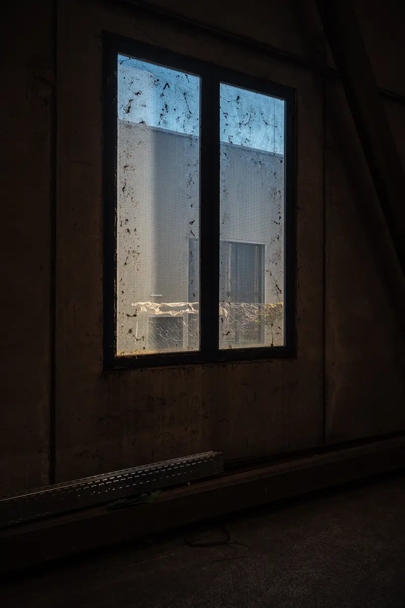 Grime-Speckled Window Inside Frankstahl Warehouse, Guntramsdorf