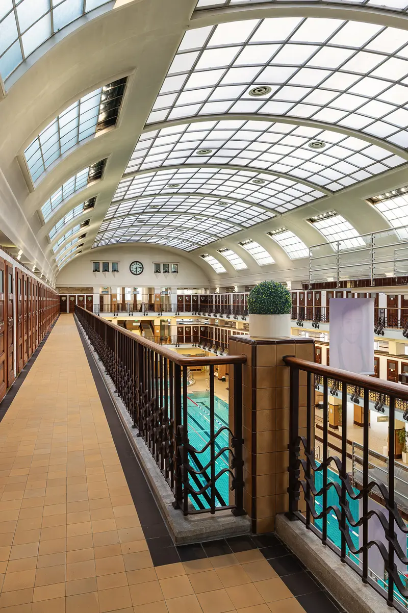 Amalienbad Upper Gallery Overlooking Main Pool and Skylight Roof