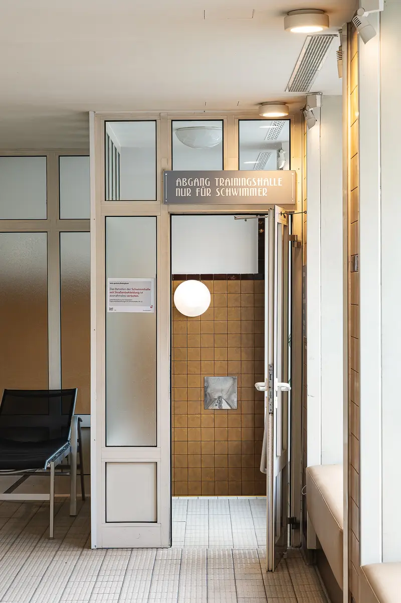 Glazed Door to Training Pool Corridor, Amalienbad Vienna