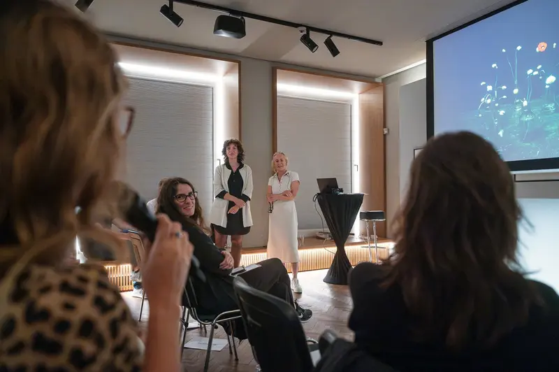 Cig Harvey and Miriam Marzura Address Seated Audience at Leica Gallery Vienna, Sep 29th, 2026