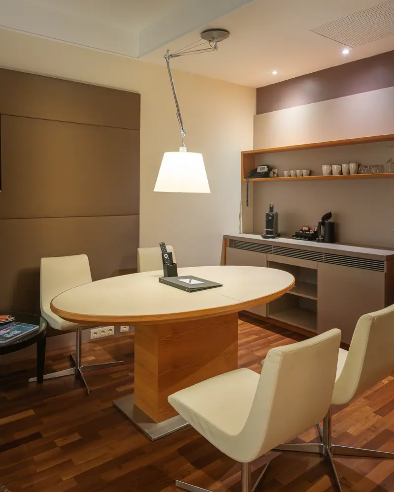 Meeting Room with Oval Table and Coffee Station at Hotel Das Tigra, Vienna