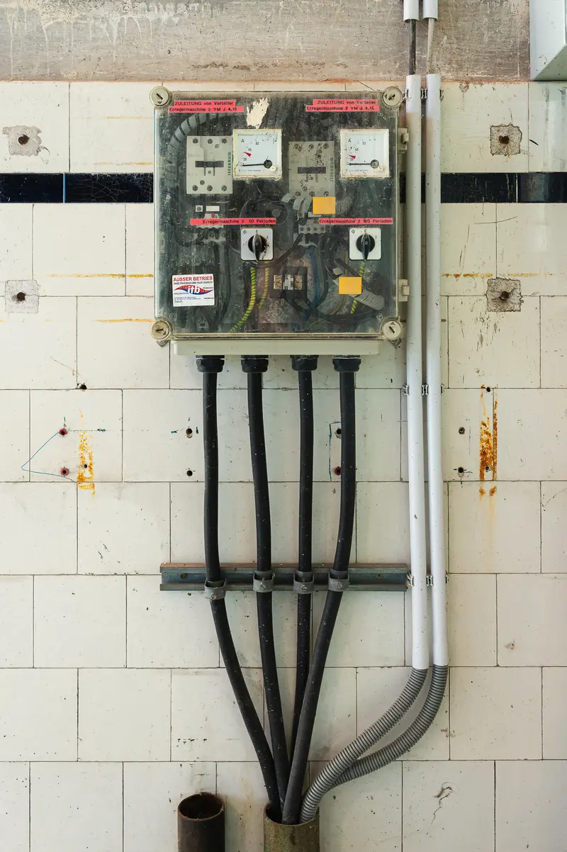 Disused Electrical Control Panel on Tiled Wall, Glanzstoff St. Pölten Open House 2026