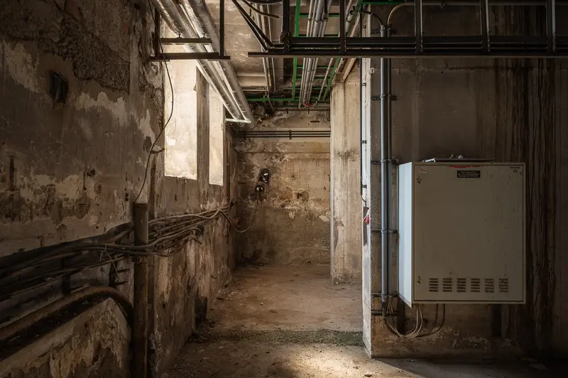 Disused Service Corridor with Electrical Cabinet, Glanzstoff St. Pölten Open House 2026