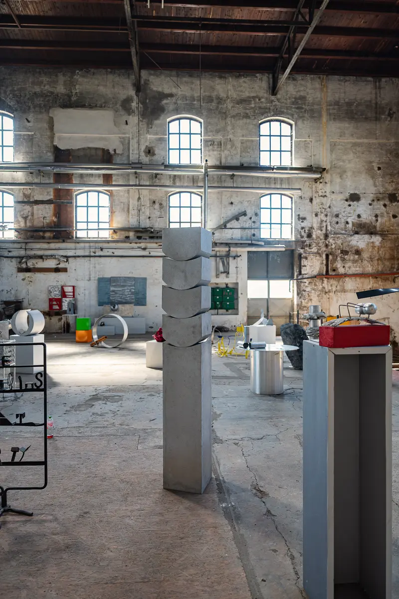 Sculptures on Plinths in Glanzstoff Factory Hall, Open House 2026, St. Pölten