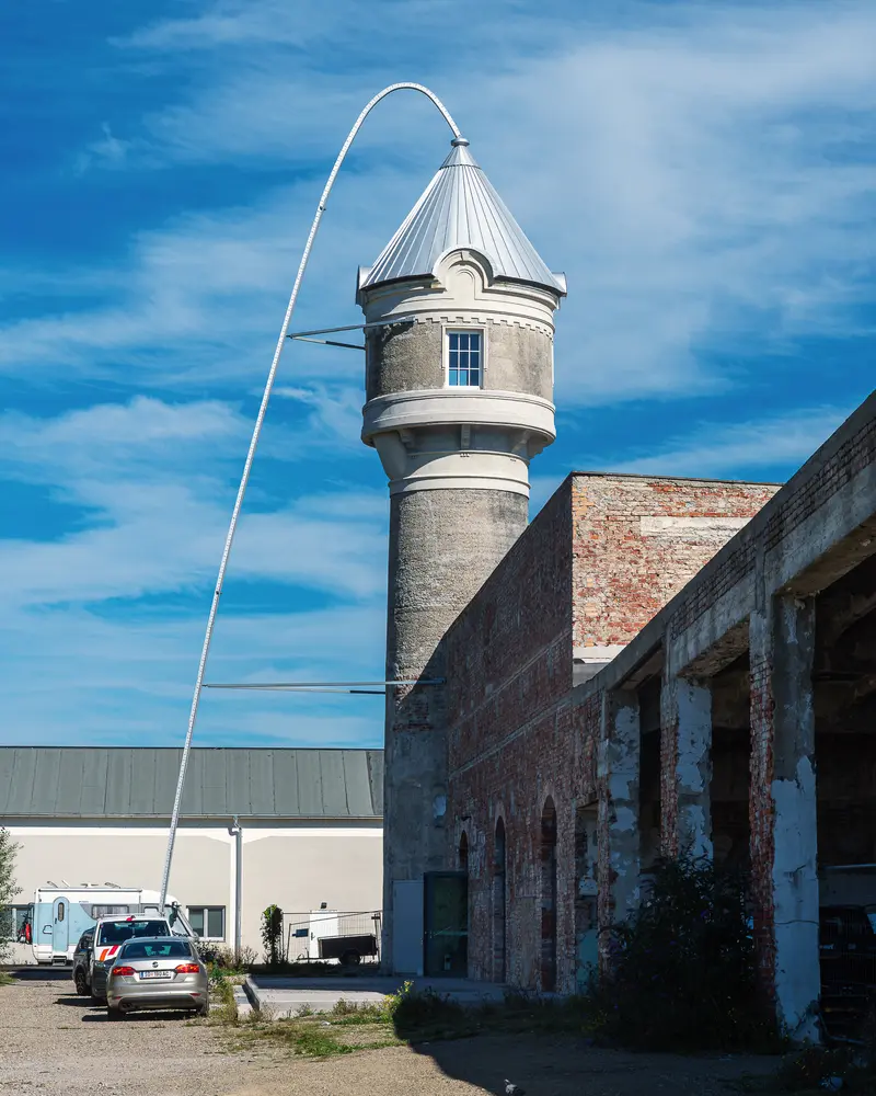 Historic Water Tower and Derelict Brick Halls at Glanzstoff St. Pölten Open House 2026