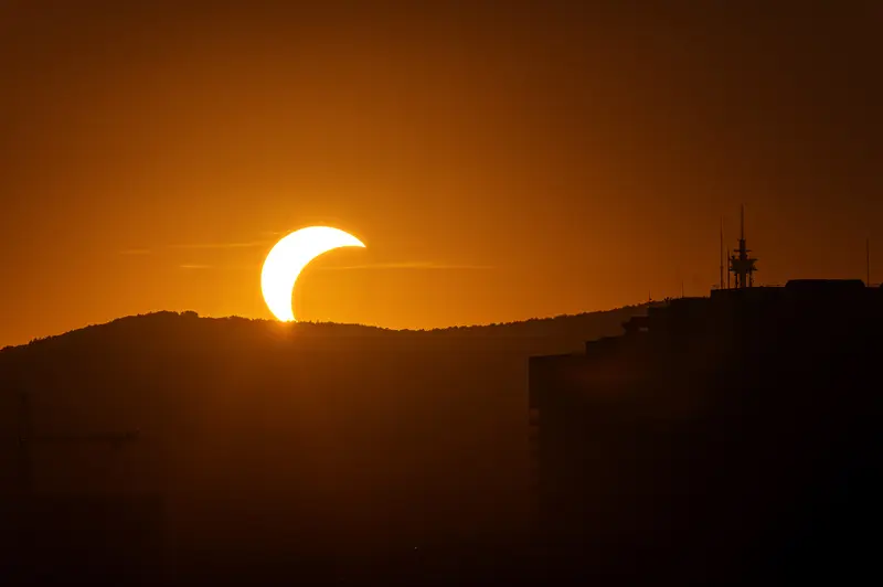 Partial Solar Eclipse over Vienna, August 2026